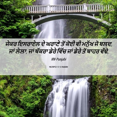 Picture 06 - ਅਹਬਾਰ 17:3 PANIRV - ਜੇਕਰ ਇਸਰਾਏਲ ਦੇ - Bible Verse Picture