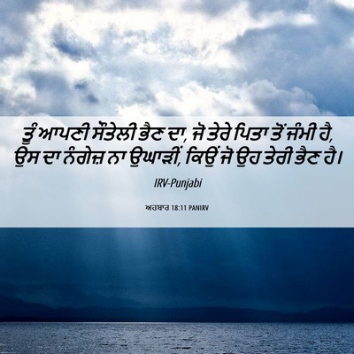 Picture 06 - ਅਹਬਾਰ 18:11 PANIRV - ਤੂੰ ਆਪਣੀ ਸੌਤੇਲੀ - Bible Verse Picture