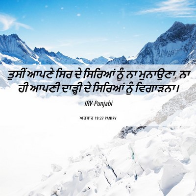 Picture 06 - ਅਹਬਾਰ 19:27 PANIRV - ਤੁਸੀਂ ਆਪਣੇ ਸਿਰ ਦੇ - Bible Verse Picture