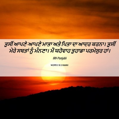 Picture 06 - ਅਹਬਾਰ 19:3 PANIRV - ਤੁਸੀਂ ਆਪਣੇ-ਆਪਣੇ - Bible Verse Picture