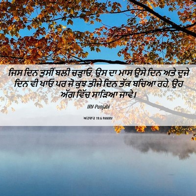 Picture 06 - ਅਹਬਾਰ 19:6 PANIRV - ਜਿਸ ਦਿਨ ਤੁਸੀਂ ਬਲੀ - Bible Verse Picture
