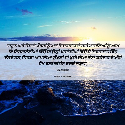 Picture 06 - ਅਹਬਾਰ 22:18 PANIRV - ਹਾਰੂਨ ਅਤੇ ਉਸ ਦੇ - Bible Verse Picture