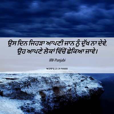 Picture 06 - ਅਹਬਾਰ 23:29 PANIRV - ਉਸ ਦਿਨ ਜਿਹੜਾ ਆਪਣੀ - Bible Verse Picture