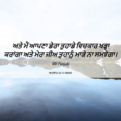 Picture 06 - ਅਹਬਾਰ 26:11 PANIRV - ਅਤੇ ਮੈਂ ਆਪਣਾ ਡੇਰਾ - Bible Verse Picture