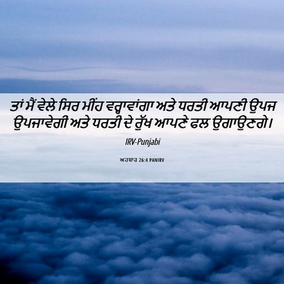 Picture 06 - ਅਹਬਾਰ 26:4 PANIRV - ਤਾਂ ਮੈਂ ਵੇਲੇ ਸਿਰ - Bible Verse Picture