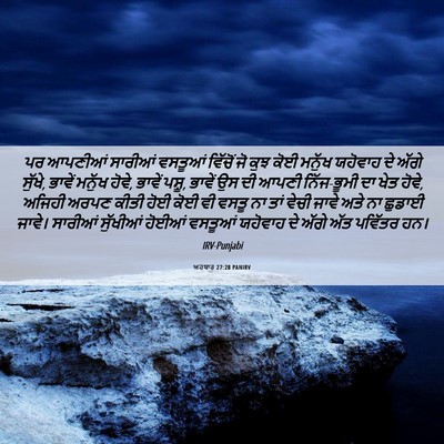 Picture 06 - ਅਹਬਾਰ 27:28 PANIRV - ਪਰ ਆਪਣੀਆਂ ਸਾਰੀਆਂ - Bible Verse Picture