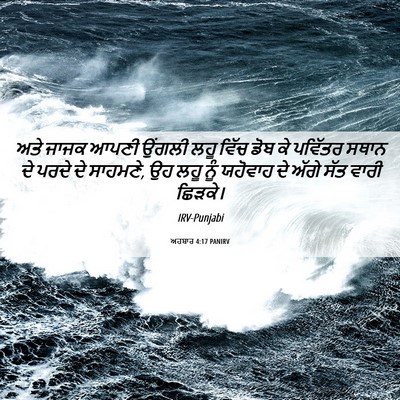Picture 06 - ਅਹਬਾਰ 4:17 PANIRV - ਅਤੇ ਜਾਜਕ ਆਪਣੀ - Bible Verse Picture