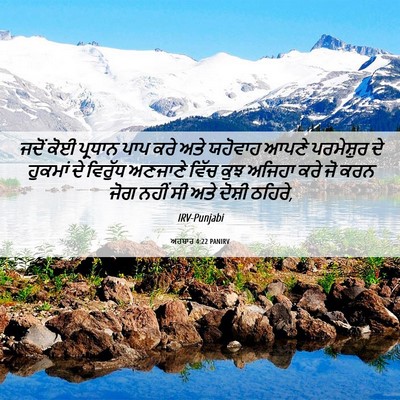 Picture 06 - ਅਹਬਾਰ 4:22 PANIRV - ਜਦੋਂ ਕੋਈ ਪ੍ਰਧਾਨ - Bible Verse Picture