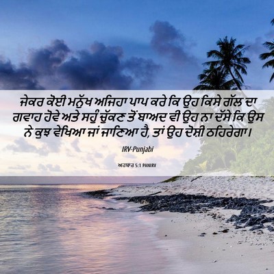 Picture 06 - ਅਹਬਾਰ 5:1 PANIRV - ਜੇਕਰ ਕੋਈ ਮਨੁੱਖ - Bible Verse Picture