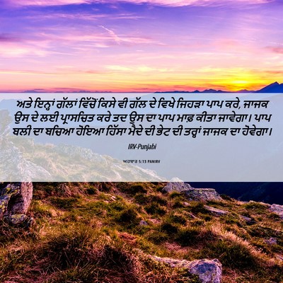 Picture 06 - ਅਹਬਾਰ 5:13 PANIRV - ਅਤੇ ਇਨ੍ਹਾਂ ਗੱਲਾਂ - Bible Verse Picture