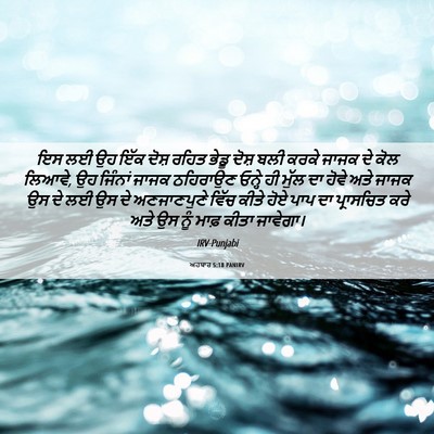 Picture 06 - ਅਹਬਾਰ 5:18 PANIRV - ਇਸ ਲਈ ਉਹ ਇੱਕ ਦੋਸ਼ - Bible Verse Picture