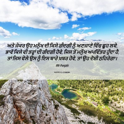Picture 06 - ਅਹਬਾਰ 5:3 PANIRV - ਅਤੇ ਜੇਕਰ ਉਹ ਮਨੁੱਖ - Bible Verse Picture