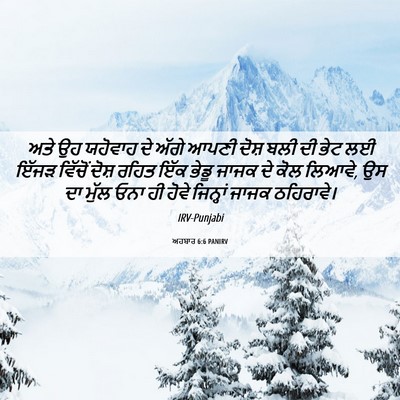 Picture 06 - ਅਹਬਾਰ 6:6 PANIRV - ਅਤੇ ਉਹ ਯਹੋਵਾਹ ਦੇ - Bible Verse Picture