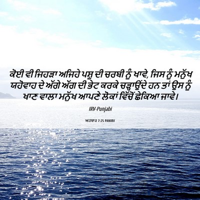 Picture 06 - ਅਹਬਾਰ 7:25 PANIRV - ਕੋਈ ਵੀ ਜਿਹੜਾ ਅਜਿਹੇ - Bible Verse Picture