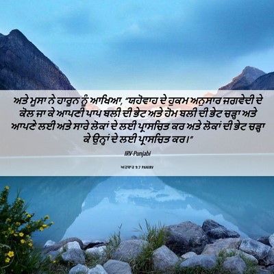 Picture 06 - ਅਹਬਾਰ 9:7 PANIRV - ਅਤੇ ਮੂਸਾ ਨੇ ਹਾਰੂਨ - Bible Verse Picture