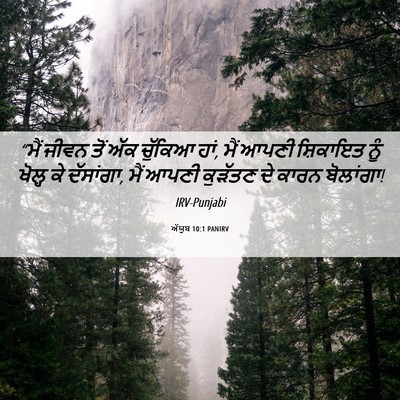 Picture 06 - ਅੱਯੂਬ 10:1 PANIRV - “ਮੈਂ ਜੀਵਨ ਤੋਂ ਅੱਕ - Bible Verse Picture