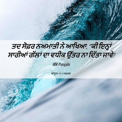 Picture 06 - ਅੱਯੂਬ 11:1 PANIRV - ਤਦ ਸੋਫ਼ਰ ਨਅਮਾਤੀ ਨੇ - Bible Verse Picture