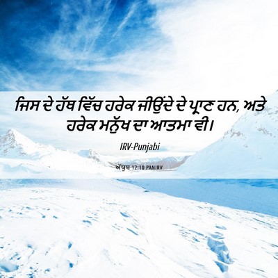 Picture 06 - ਅੱਯੂਬ 12:10 PANIRV - ਜਿਸ ਦੇ ਹੱਥ ਵਿੱਚ - Bible Verse Picture