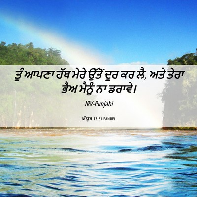Picture 06 - ਅੱਯੂਬ 13:21 PANIRV - ਤੂੰ ਆਪਣਾ ਹੱਥ ਮੇਰੇ - Bible Verse Picture