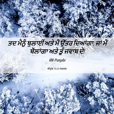 Picture 06 - ਅੱਯੂਬ 13:22 PANIRV - ਤਦ ਮੈਨੂੰ ਬੁਲਾਈਂ - Bible Verse Picture