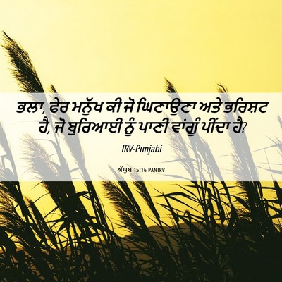Picture 06 - ਅੱਯੂਬ 15:16 PANIRV - ਭਲਾ, ਫੇਰ ਮਨੁੱਖ ਕੀ - Bible Verse Picture