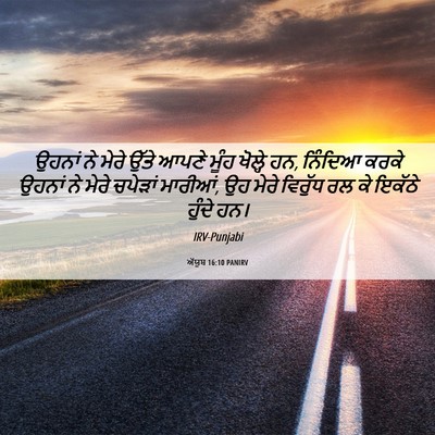 Picture 06 - ਅੱਯੂਬ 16:10 PANIRV - ਉਹਨਾਂ ਨੇ ਮੇਰੇ ਉੱਤੇ - Bible Verse Picture