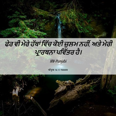 Picture 06 - ਅੱਯੂਬ 16:17 PANIRV - ਫੇਰ ਵੀ ਮੇਰੇ ਹੱਥਾਂ - Bible Verse Picture