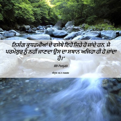 Picture 06 - ਅੱਯੂਬ 18:21 PANIRV - ਨਿਸੰਗ ਕੁਧਰਮੀਆਂ ਦੇ - Bible Verse Picture