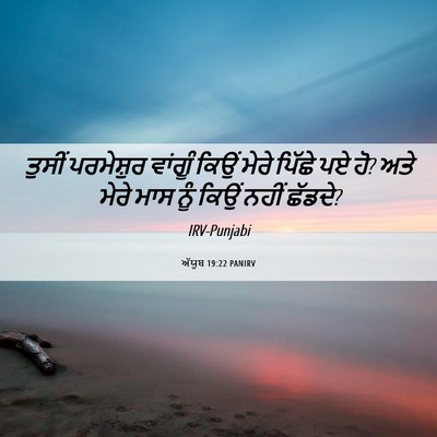 Picture 06 - ਅੱਯੂਬ 19:22 PANIRV - ਤੁਸੀਂ ਪਰਮੇਸ਼ੁਰ - Bible Verse Picture