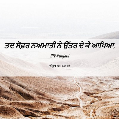 Picture 06 - ਅੱਯੂਬ 20:1 PANIRV - ਤਦ ਸੋਫ਼ਰ ਨਅਮਾਤੀ ਨੇ - Bible Verse Picture