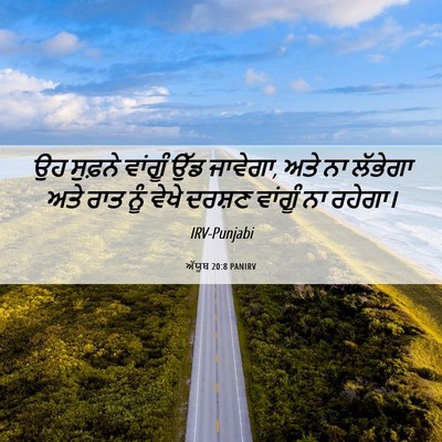 Picture 06 - ਅੱਯੂਬ 20:8 PANIRV - ਉਹ ਸੁਫ਼ਨੇ ਵਾਂਗੂੰ - Bible Verse Picture