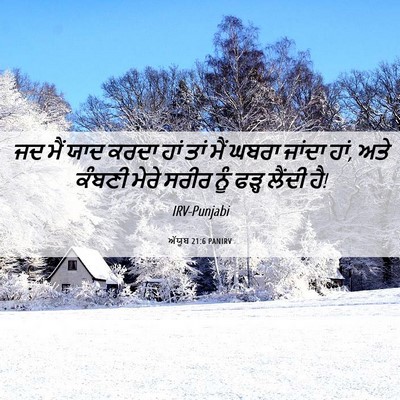 Picture 06 - ਅੱਯੂਬ 21:6 PANIRV - ਜਦ ਮੈਂ ਯਾਦ ਕਰਦਾ ਹਾਂ - Bible Verse Picture