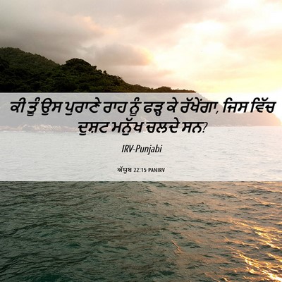 Picture 06 - ਅੱਯੂਬ 22:15 PANIRV - ਕੀ ਤੂੰ ਉਸ ਪੁਰਾਣੇ - Bible Verse Picture