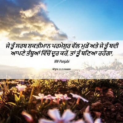 Picture 06 - ਅੱਯੂਬ 22:23 PANIRV - ਜੇ ਤੂੰ ਸਰਬ - Bible Verse Picture