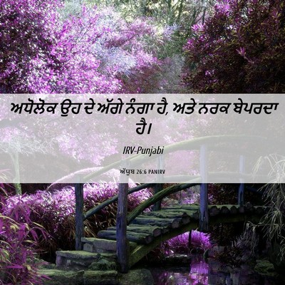Picture 06 - ਅੱਯੂਬ 26:6 PANIRV - ਅਧੋਲੋਕ ਉਹ ਦੇ ਅੱਗੇ - Bible Verse Picture