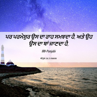 Picture 06 - ਅੱਯੂਬ 28:23 PANIRV - ਪਰ ਪਰਮੇਸ਼ੁਰ ਉਸ ਦਾ - Bible Verse Picture