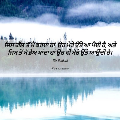 Picture 06 - ਅੱਯੂਬ 3:25 PANIRV - ਜਿਸ ਗੱਲ ਤੋਂ ਮੈਂ - Bible Verse Picture