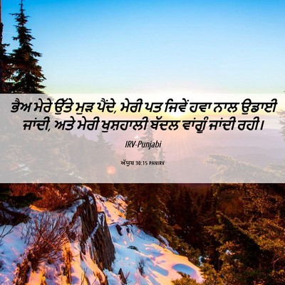 Picture 06 - ਅੱਯੂਬ 30:15 PANIRV - ਭੈਅ ਮੇਰੇ ਉੱਤੇ ਮੁੜ - Bible Verse Picture