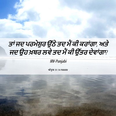 Picture 06 - ਅੱਯੂਬ 31:14 PANIRV - ਤਾਂ ਜਦ ਪਰਮੇਸ਼ੁਰ - Bible Verse Picture