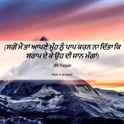 Picture 06 - ਅੱਯੂਬ 31:30 PANIRV - (ਸਗੋਂ ਮੈਂ ਤਾਂ ਆਪਣੇ - Bible Verse Picture