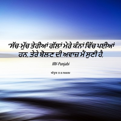 Picture 06 - ਅੱਯੂਬ 33:8 PANIRV - “ਸੱਚ-ਮੁੱਚ ਤੇਰੀਆਂ - Bible Verse Picture