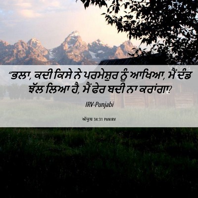 Picture 06 - ਅੱਯੂਬ 34:31 PANIRV - “ਭਲਾ, ਕਦੀ ਕਿਸੇ ਨੇ - Bible Verse Picture