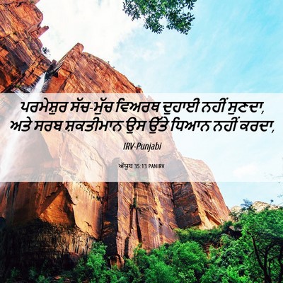 Picture 06 - ਅੱਯੂਬ 35:13 PANIRV - ਪਰਮੇਸ਼ੁਰ ਸੱਚ-ਮੁੱਚ - Bible Verse Picture