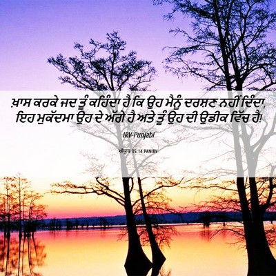 Picture 06 - ਅੱਯੂਬ 35:14 PANIRV - ਖ਼ਾਸ ਕਰਕੇ ਜਦ ਤੂੰ - Bible Verse Picture