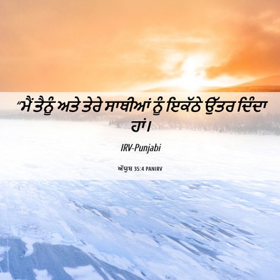 Picture 06 - ਅੱਯੂਬ 35:4 PANIRV - “ਮੈਂ ਤੈਨੂੰ ਅਤੇ - Bible Verse Picture