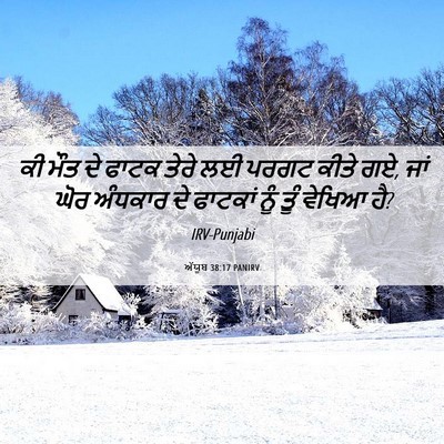 Picture 06 - ਅੱਯੂਬ 38:17 PANIRV - ਕੀ ਮੌਤ ਦੇ ਫਾਟਕ ਤੇਰੇ - Bible Verse Picture