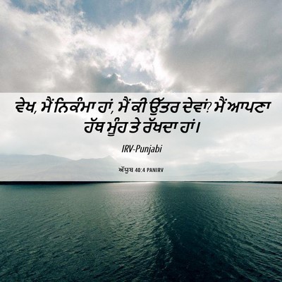 Picture 06 - ਅੱਯੂਬ 40:4 PANIRV - ਵੇਖ, ਮੈਂ ਨਿਕੰਮਾ - Bible Verse Picture