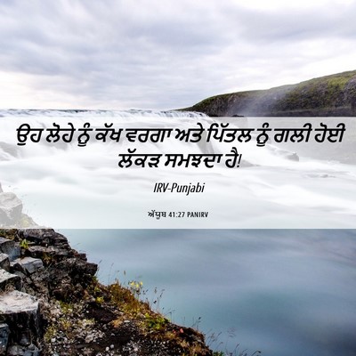 Picture 06 - ਅੱਯੂਬ 41:27 PANIRV - ਉਹ ਲੋਹੇ ਨੂੰ ਕੱਖ - Bible Verse Picture