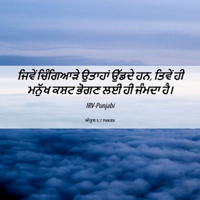 Picture 06 - ਅੱਯੂਬ 5:7 PANIRV - ਜਿਵੇਂ ਚਿੰਗਿਆੜੇ - Bible Verse Picture