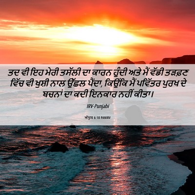 Picture 06 - ਅੱਯੂਬ 6:10 PANIRV - ਤਦ ਵੀ ਇਹ ਮੇਰੀ ਤਸੱਲੀ - Bible Verse Picture